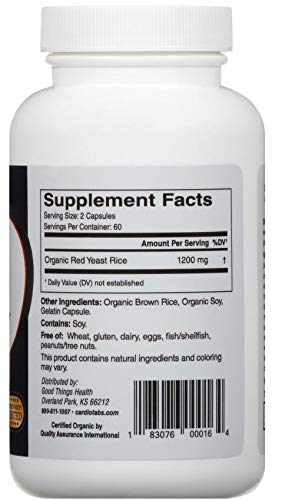 1200 mg Red Yeast Rice Capsules 120 Capsules R548134