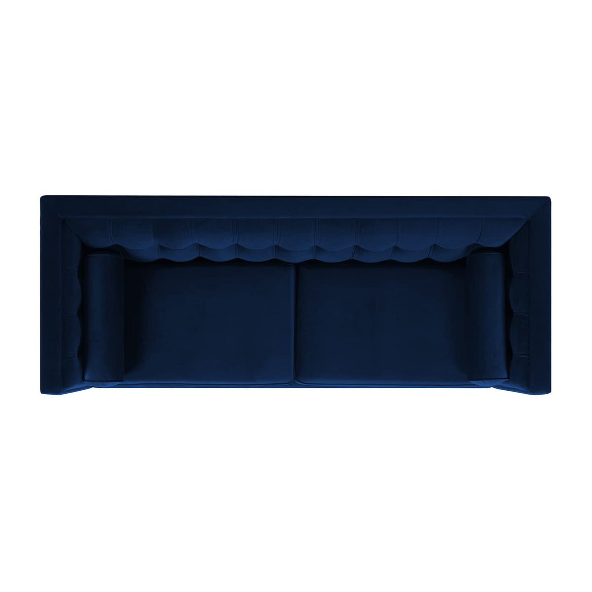 Navy Blue Velvet Tufted Sofa N185325