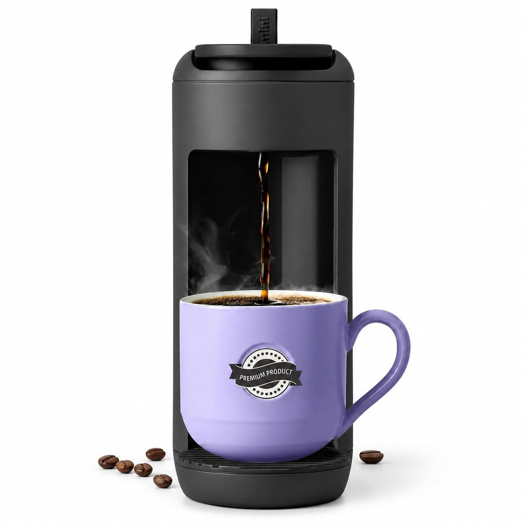 Single Serve K Cup Coffee Maker 12 oz Matte Black Q1438