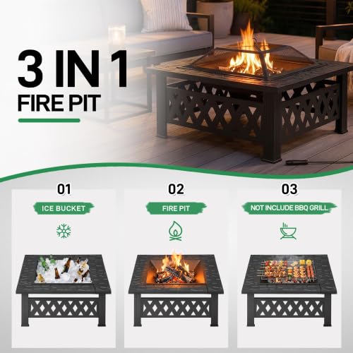 32 Inch Wood Burning Fire Pit F40123