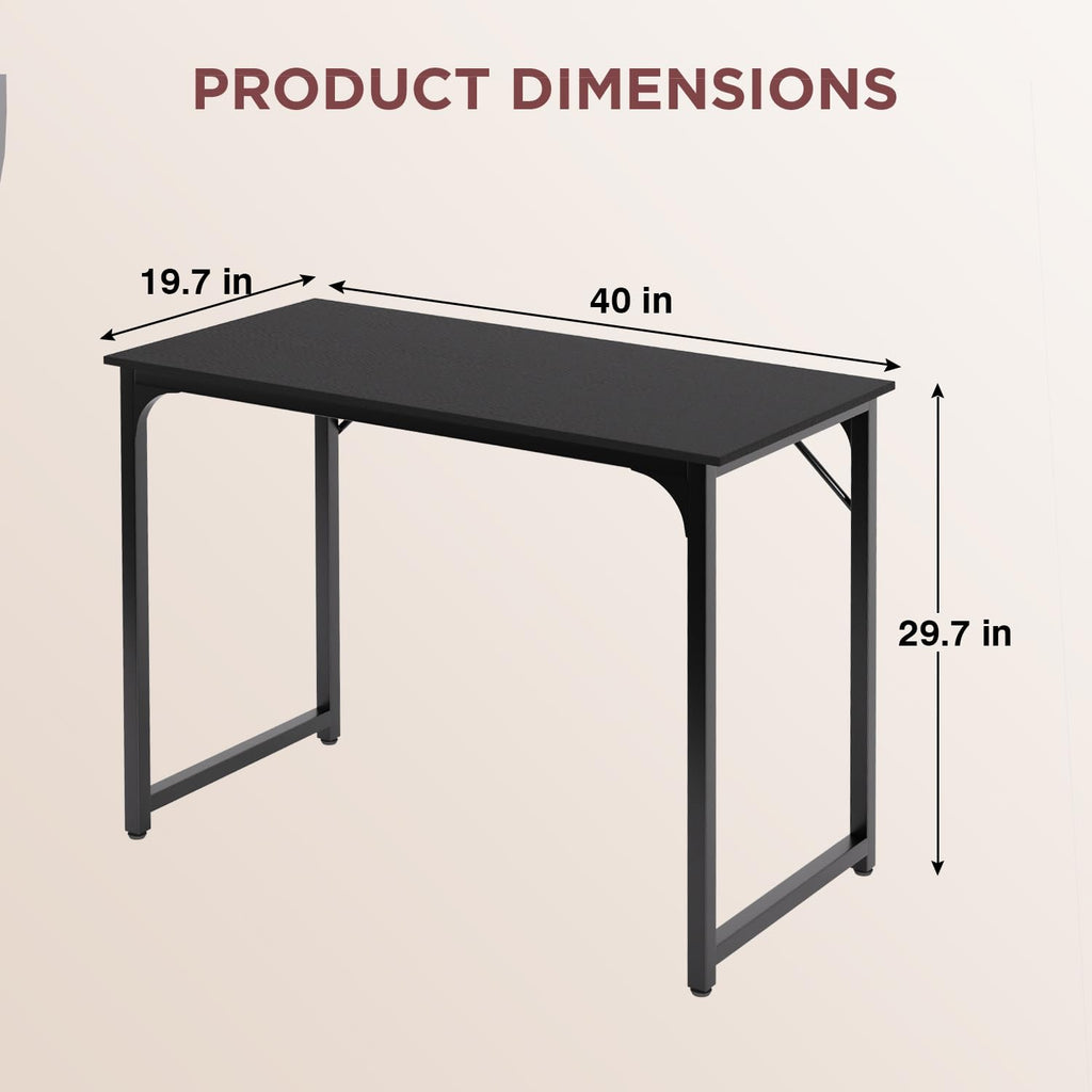 39 Inch Black Computer Desk O396007