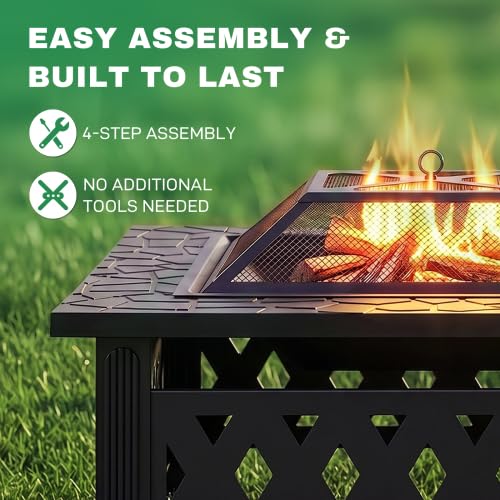 32 Inch Wood Burning Fire Pit F40123