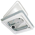 Birch White 14" 12V Radius Corner Vent with Pop Up Screen K341
