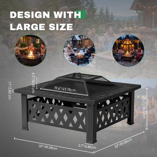 32 Inch Wood Burning Fire Pit F40123