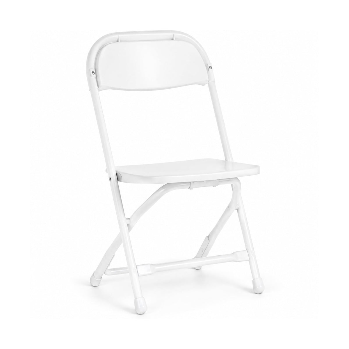 White Kids Plastic Folding Chair with Steel Frame I148
