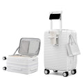 20 Inch White Hard Shell Carry on Luggage with Wheels F4744