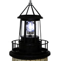 Black IP65 Waterproof Solar Rotating Lighthouse Light Z846