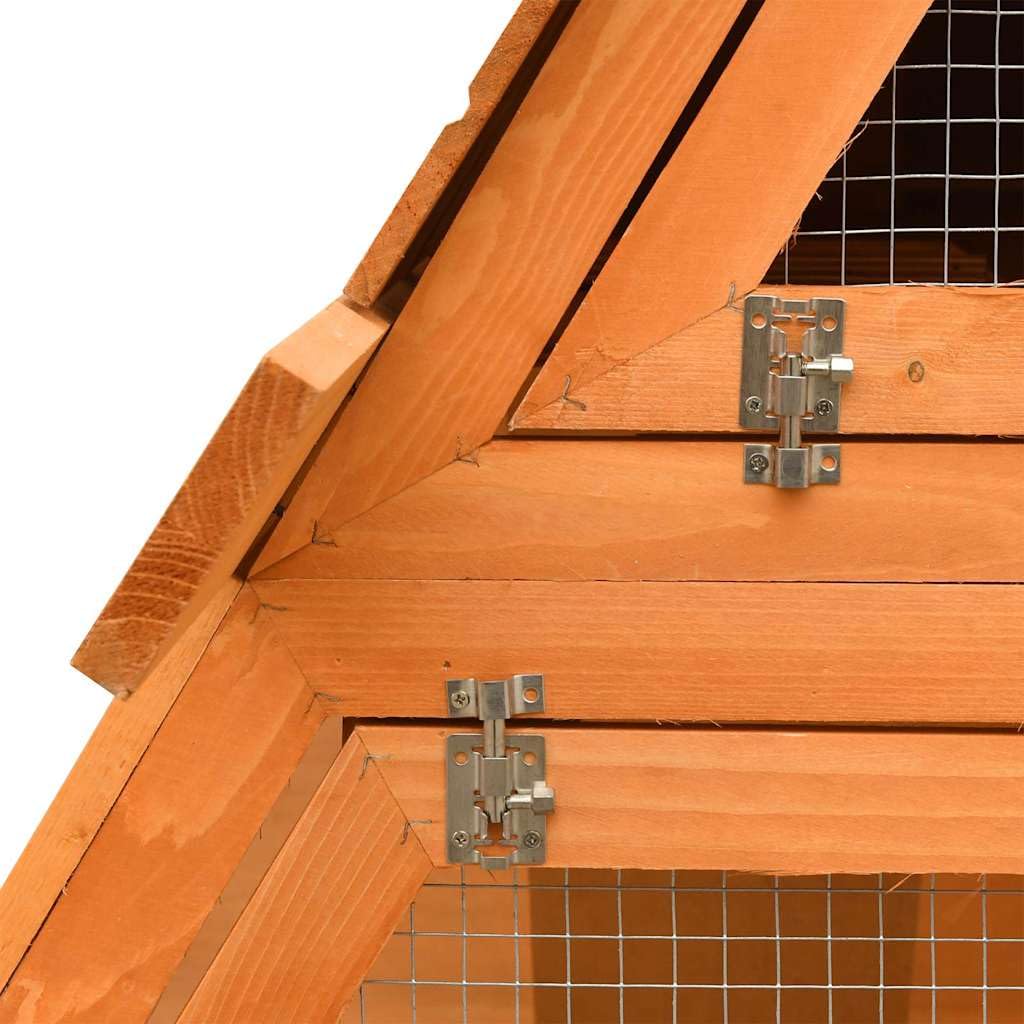 Brown Wooden Rabbit Hutch P3598