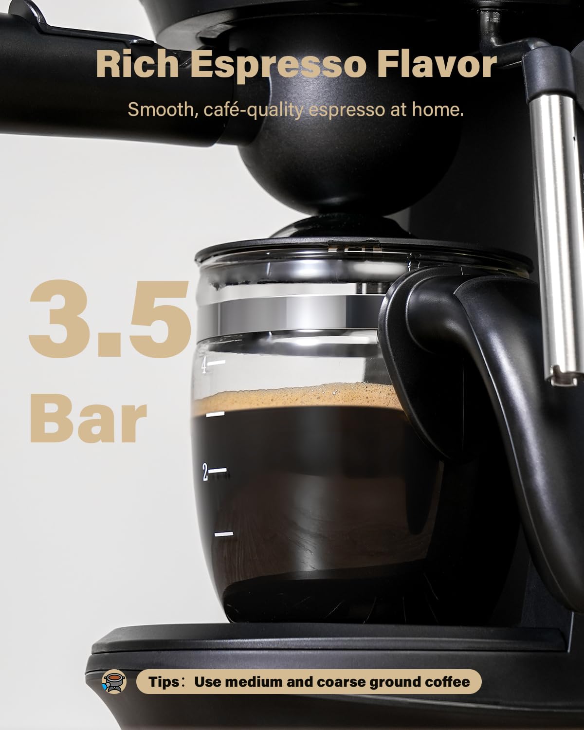 3.5 Bar Espresso Machine with Milk Frother C189039