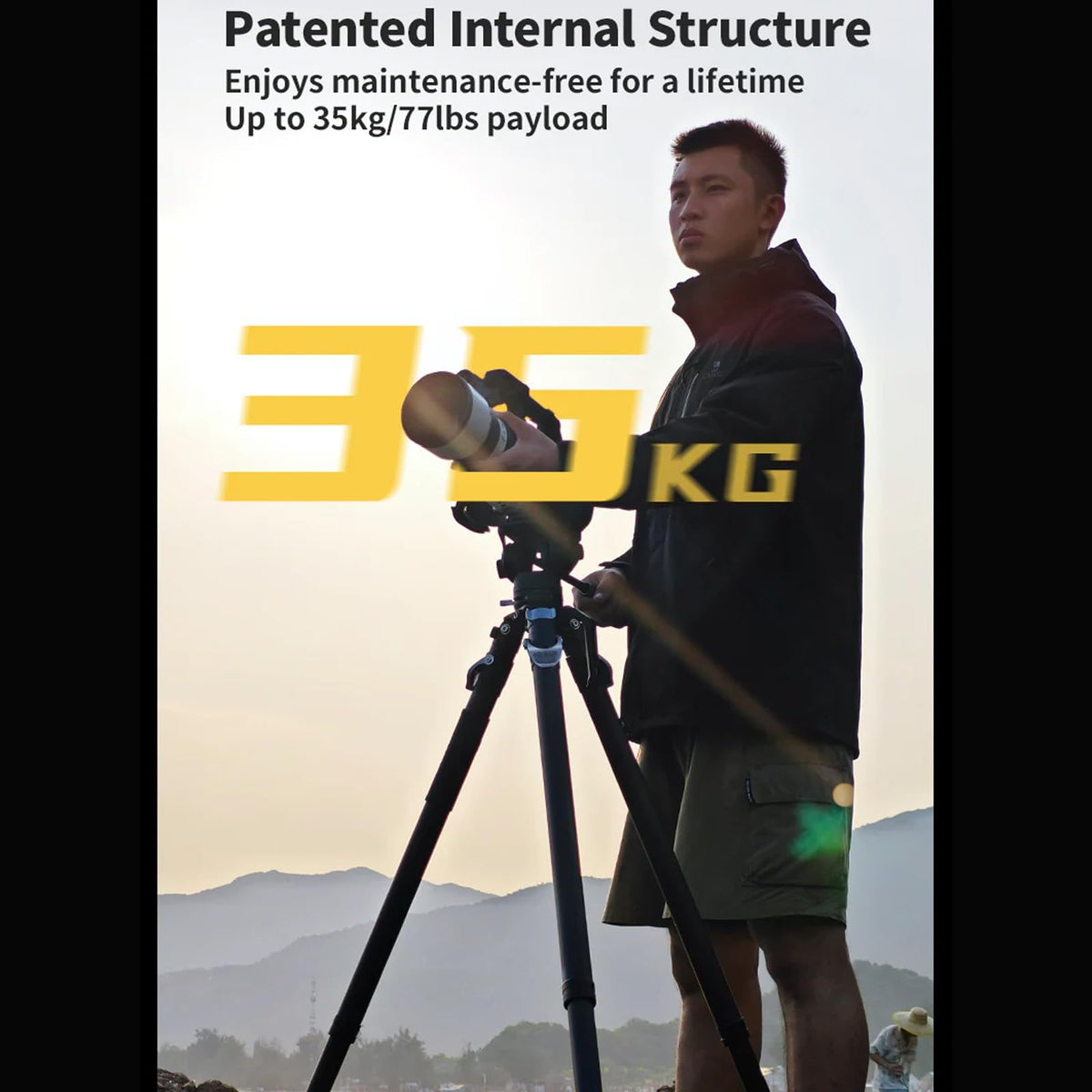 Carbon Fiber Tripod with 75mm Bowl Head and Fluid Head P14293