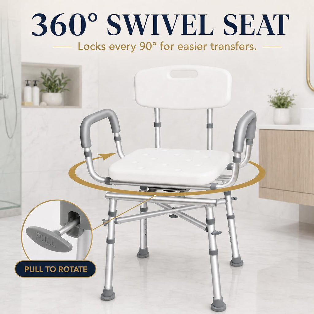 Swivel Shower Chair with Arms Q43677