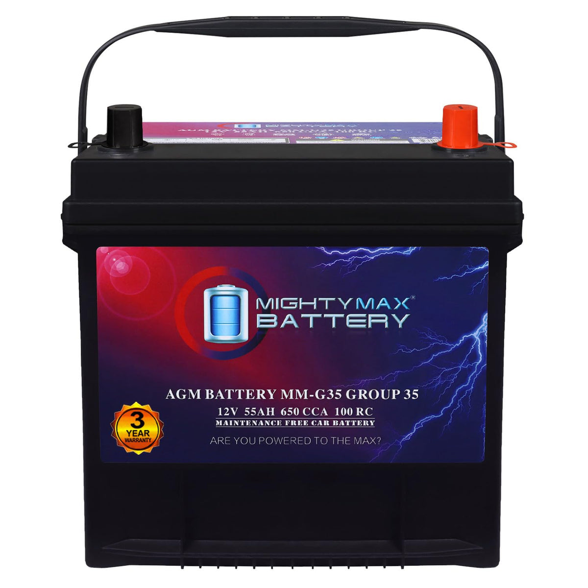 12V 55Ah AGM Replacement Battery O644733