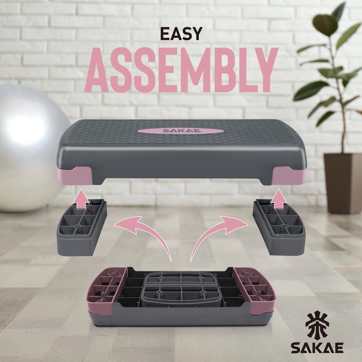 Adjustable Non-Slip Step Aerobics Platform Set X90245