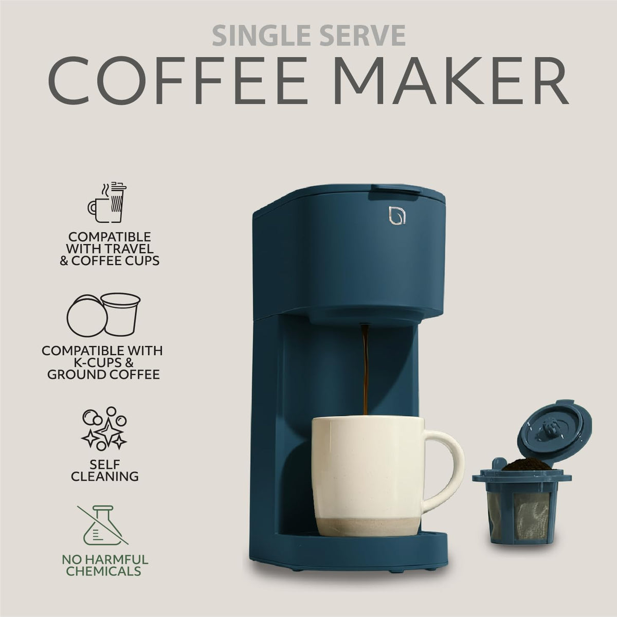 K-Cup Single Serve Coffee Maker with 6 to 12oz Brew Size D670