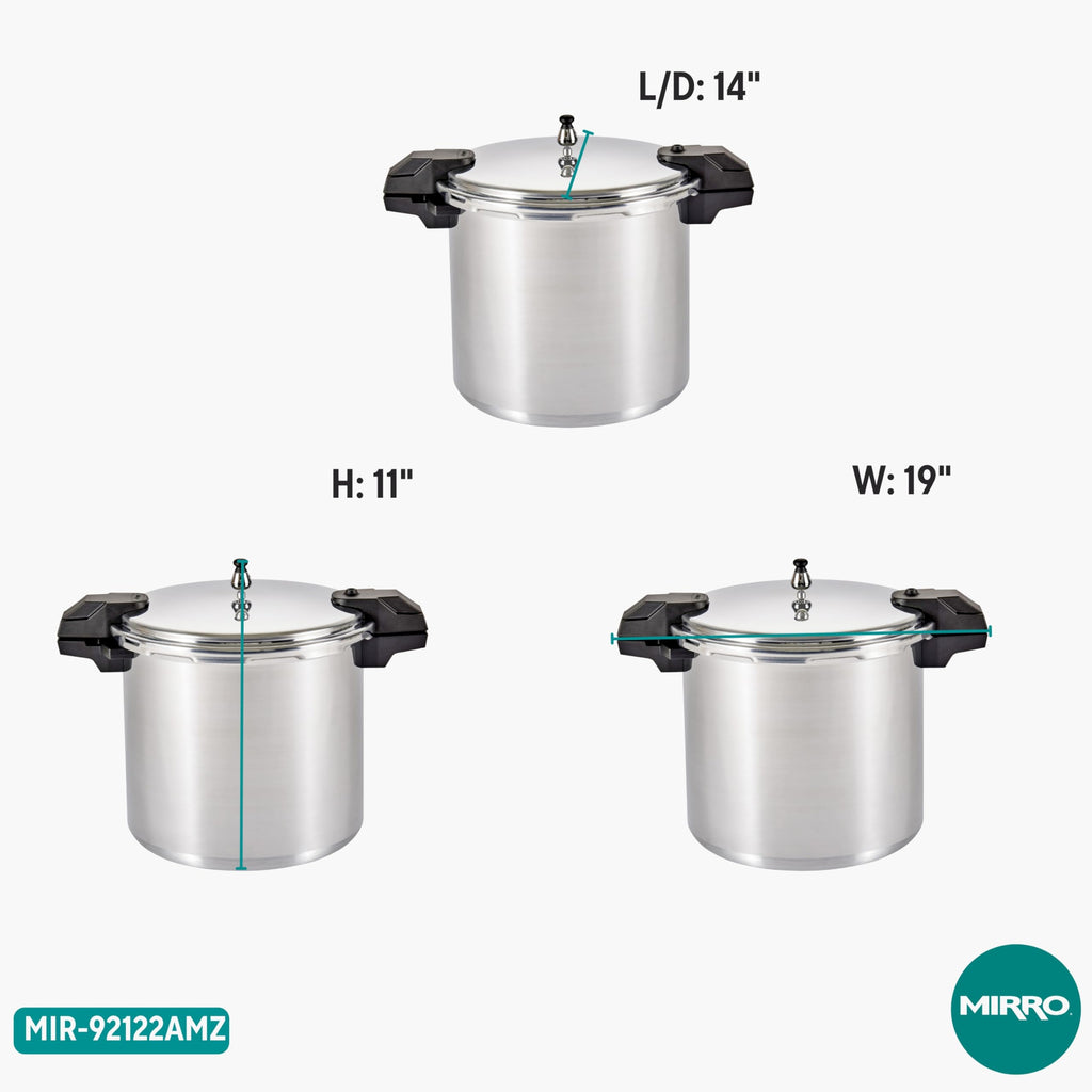 22 Qt Aluminum Pressure Canner with 3 Regulators J945