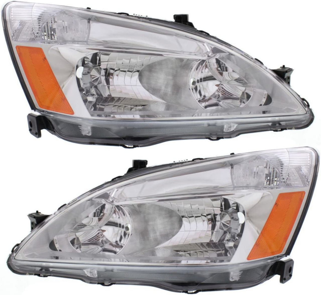 Headlights Lens and Housing Pair for 2003-2007 Honda Accord B8033