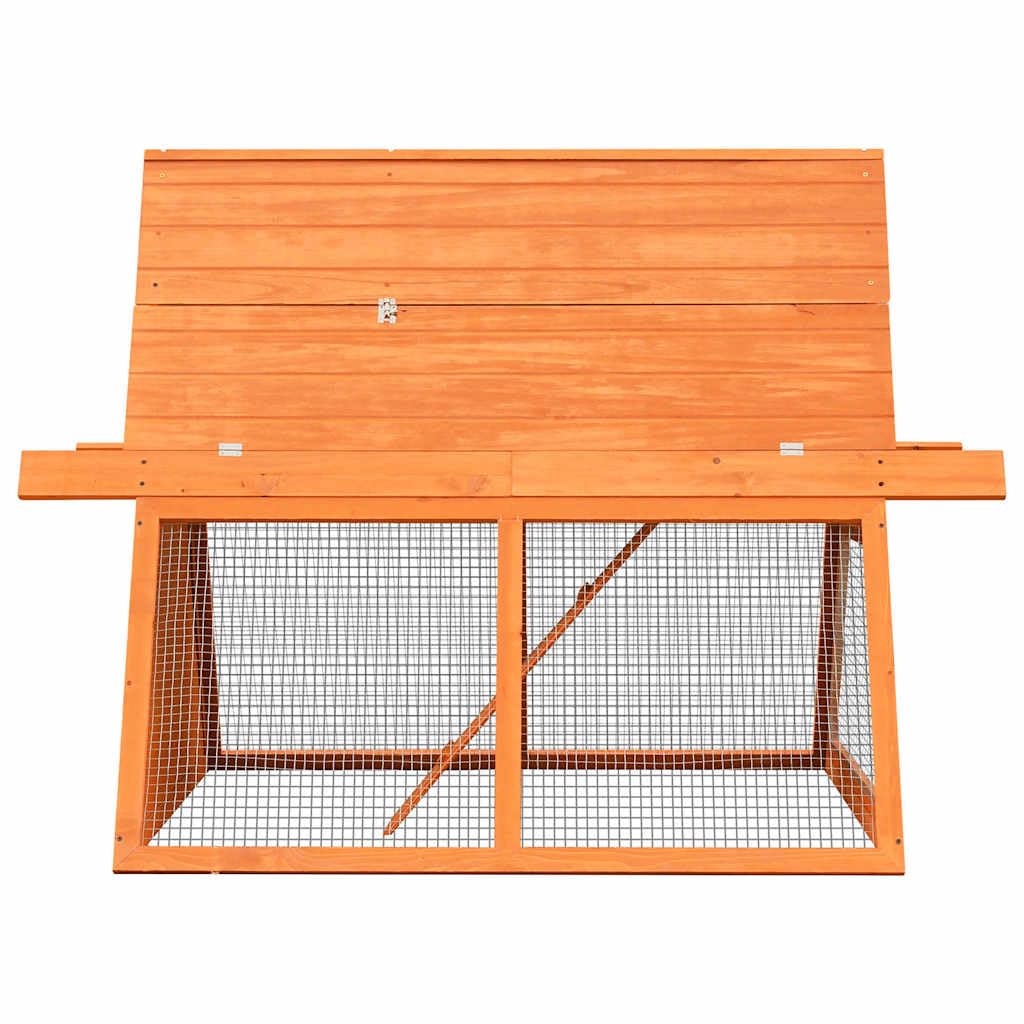 Brown Wooden Rabbit Hutch P3598