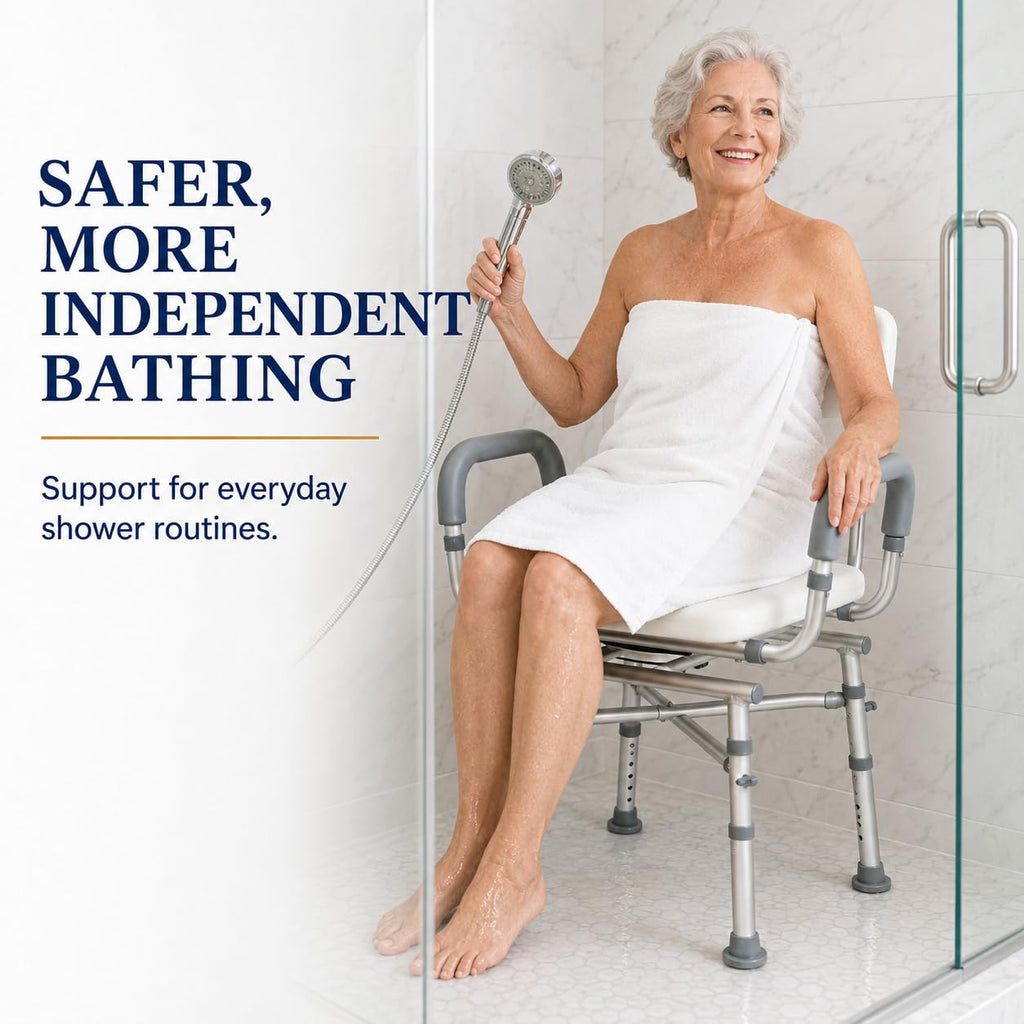 Swivel Shower Chair with Arms Q43677