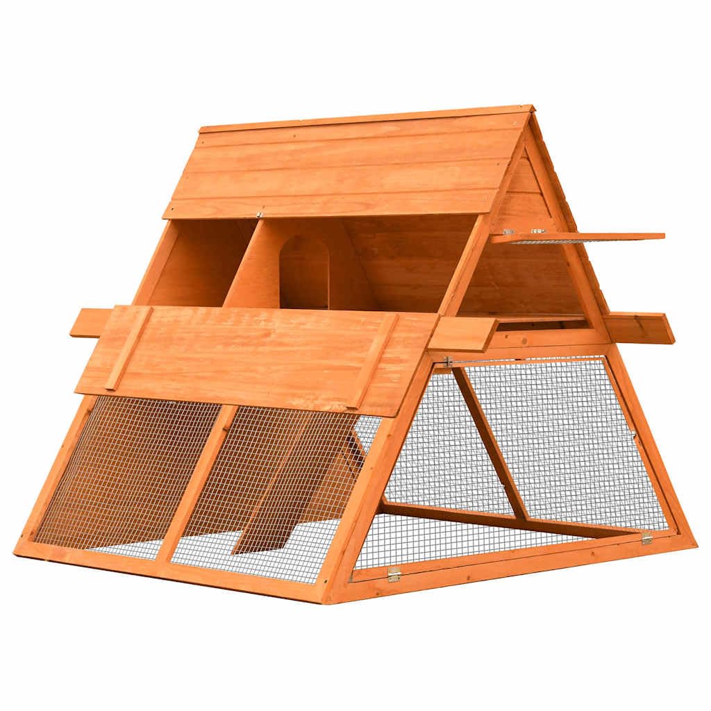 Brown Wooden Rabbit Hutch P3598