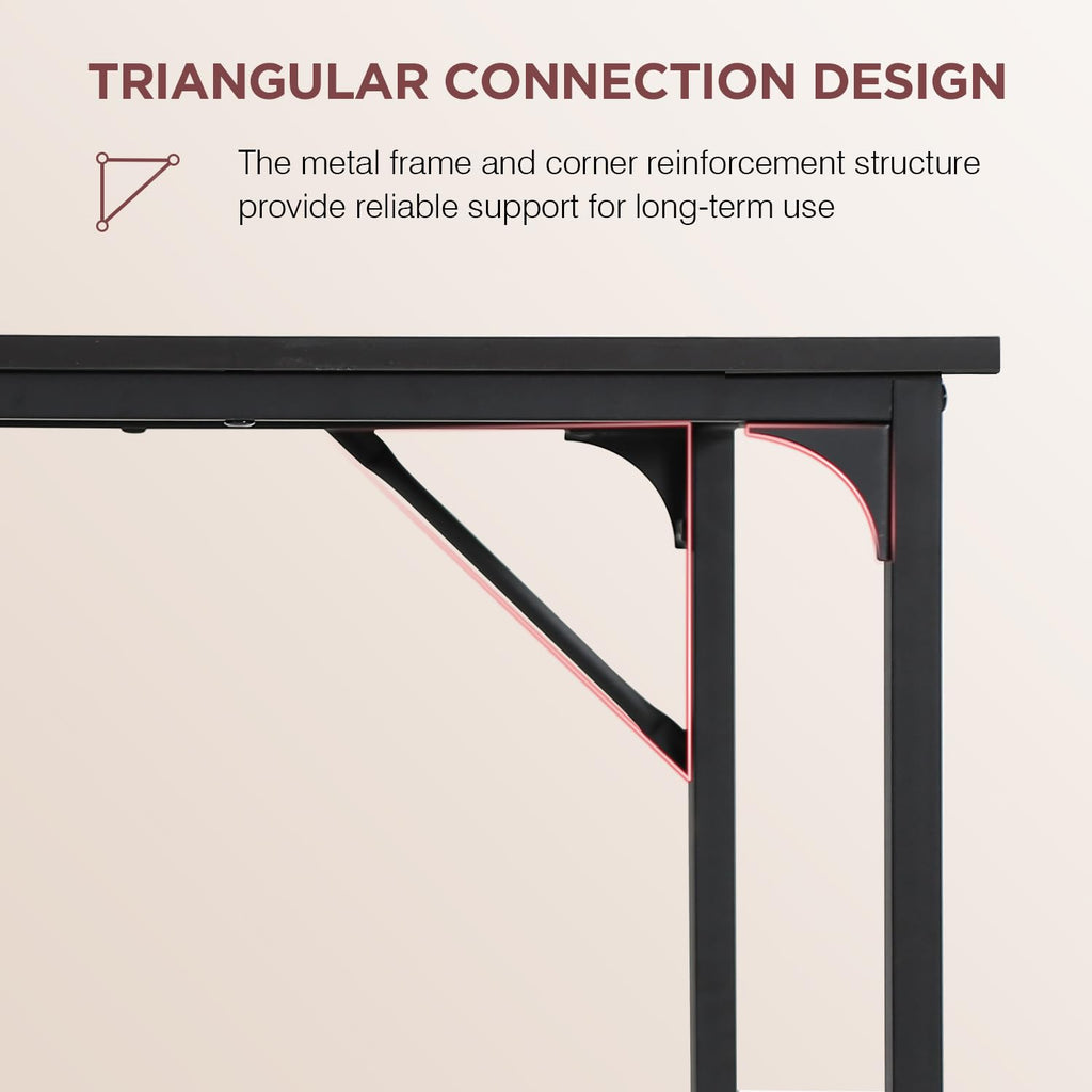 39 Inch Black Computer Desk O396007