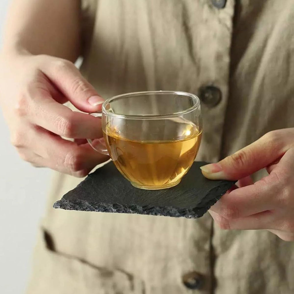 Natural Stone Square Drink Coasters Set O8411