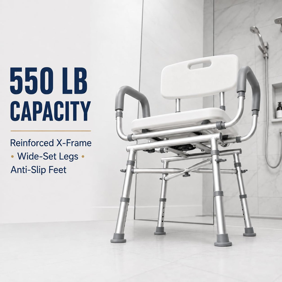 Swivel Shower Chair with Arms Q43677