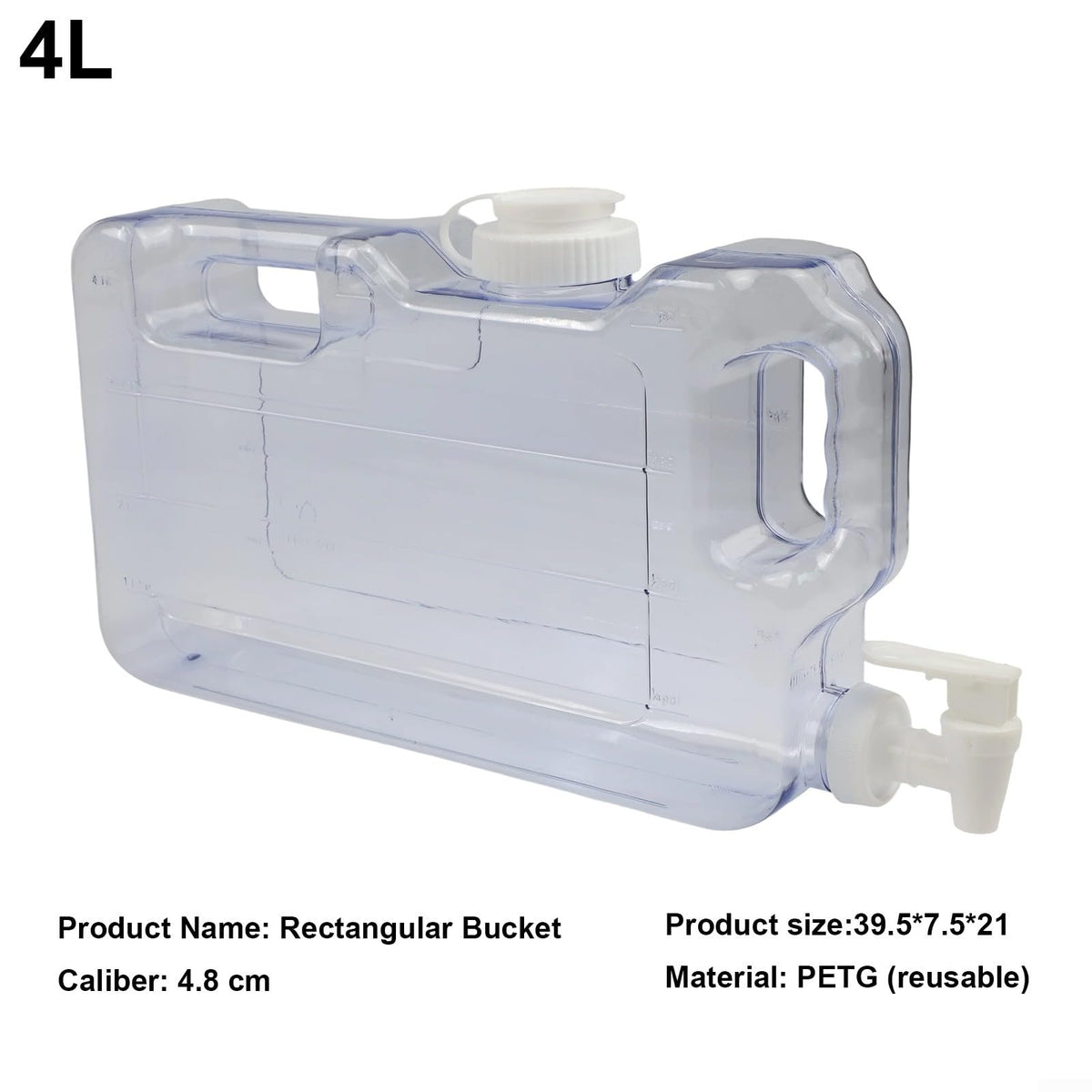 Plastic Refrigerator Water Dispenser with Faucet, 4L Beverage Tank V31668