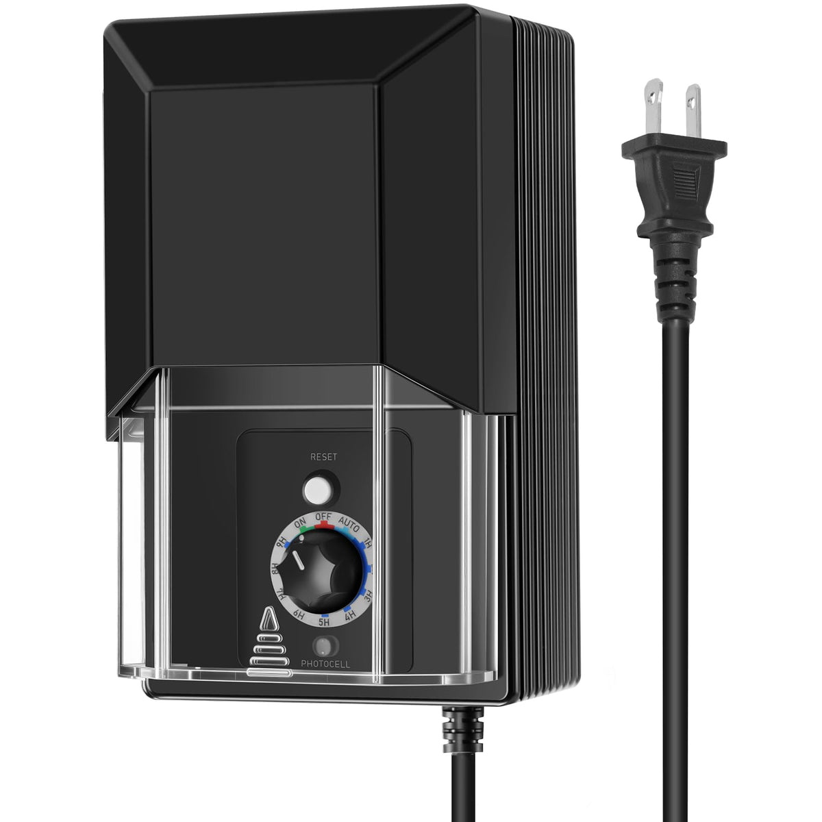 200W Low Voltage Landscape Transformer with Timer & Photocell Sensor F91625