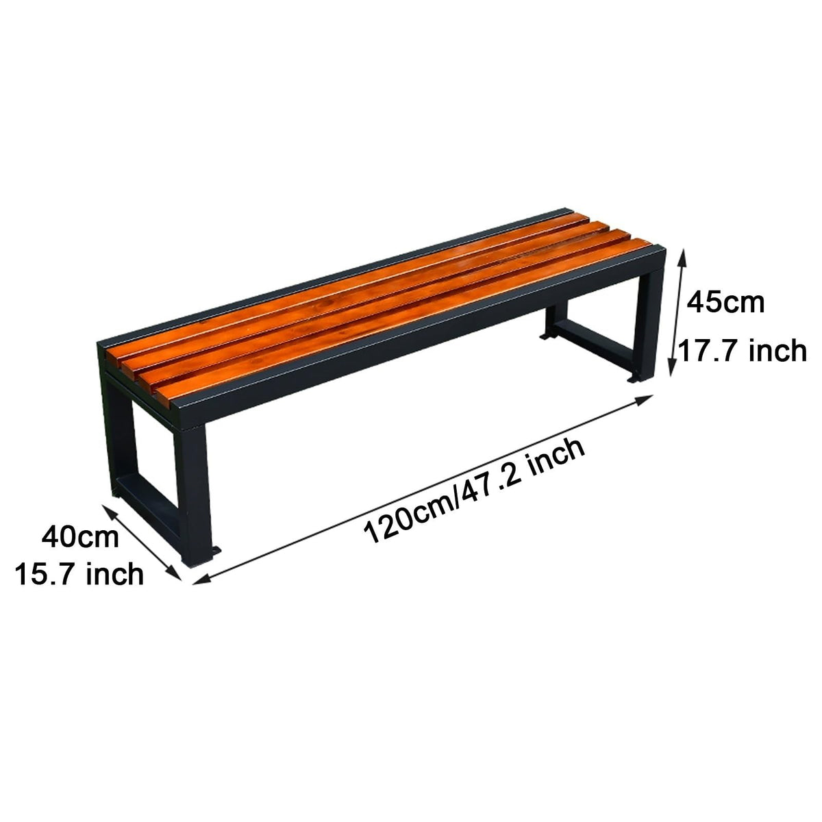 47.2in Cast Iron Outdoor Bench F623652