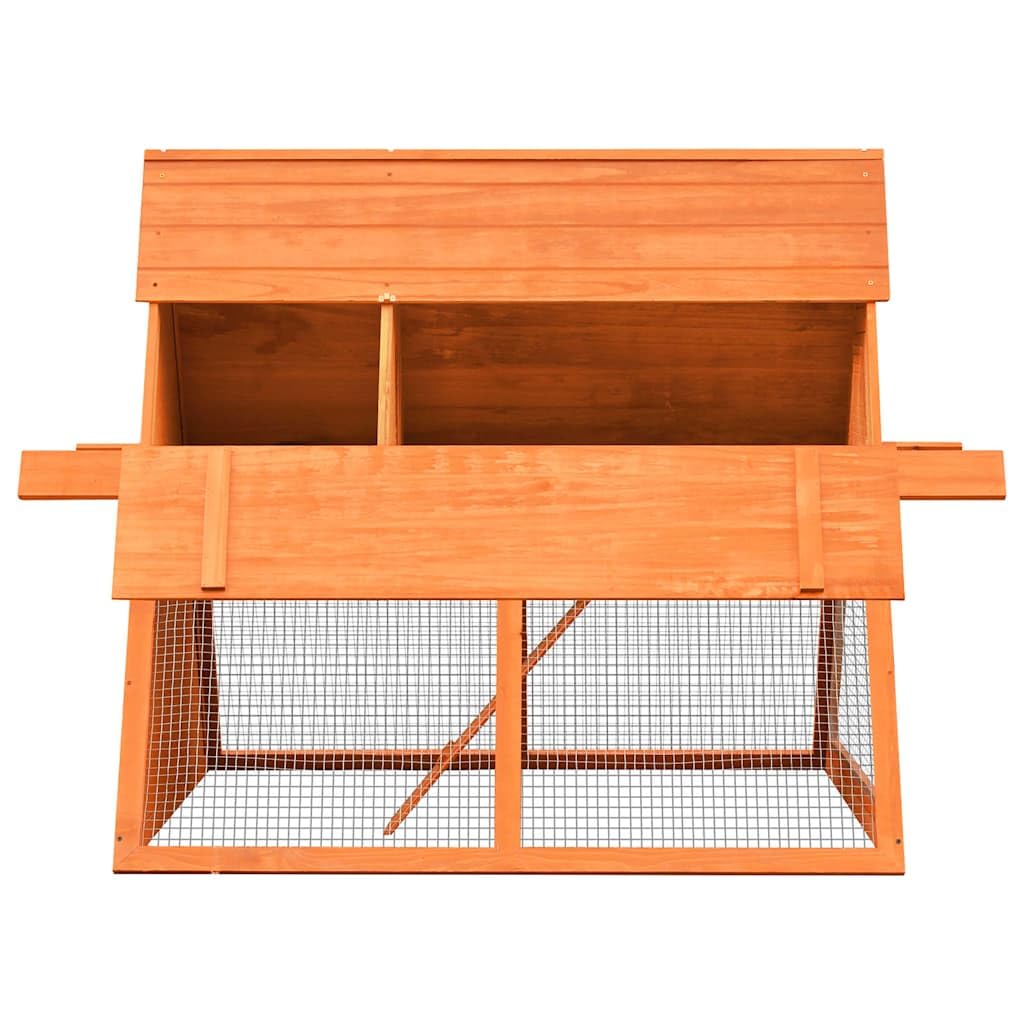 Brown Wooden Rabbit Hutch P3598