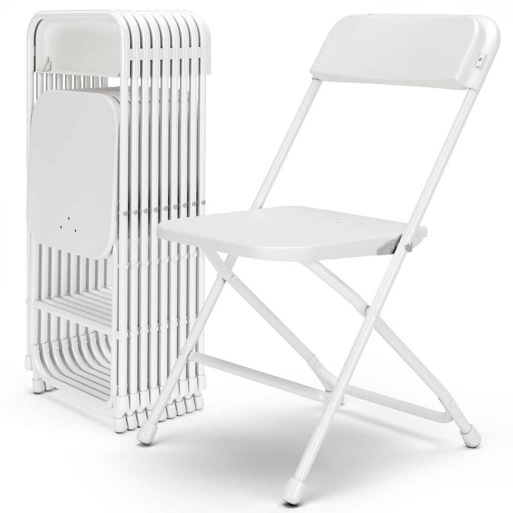 10 Pack Folding Chairs with Steel Frame Q129477