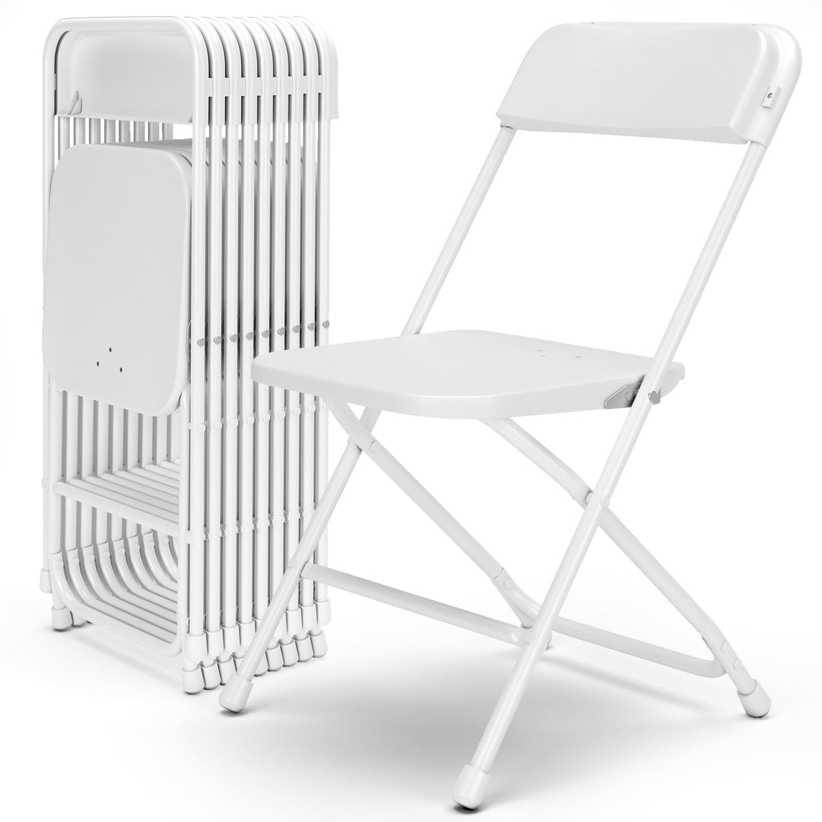 10 Pack Folding Chairs with Steel Frame Q129477