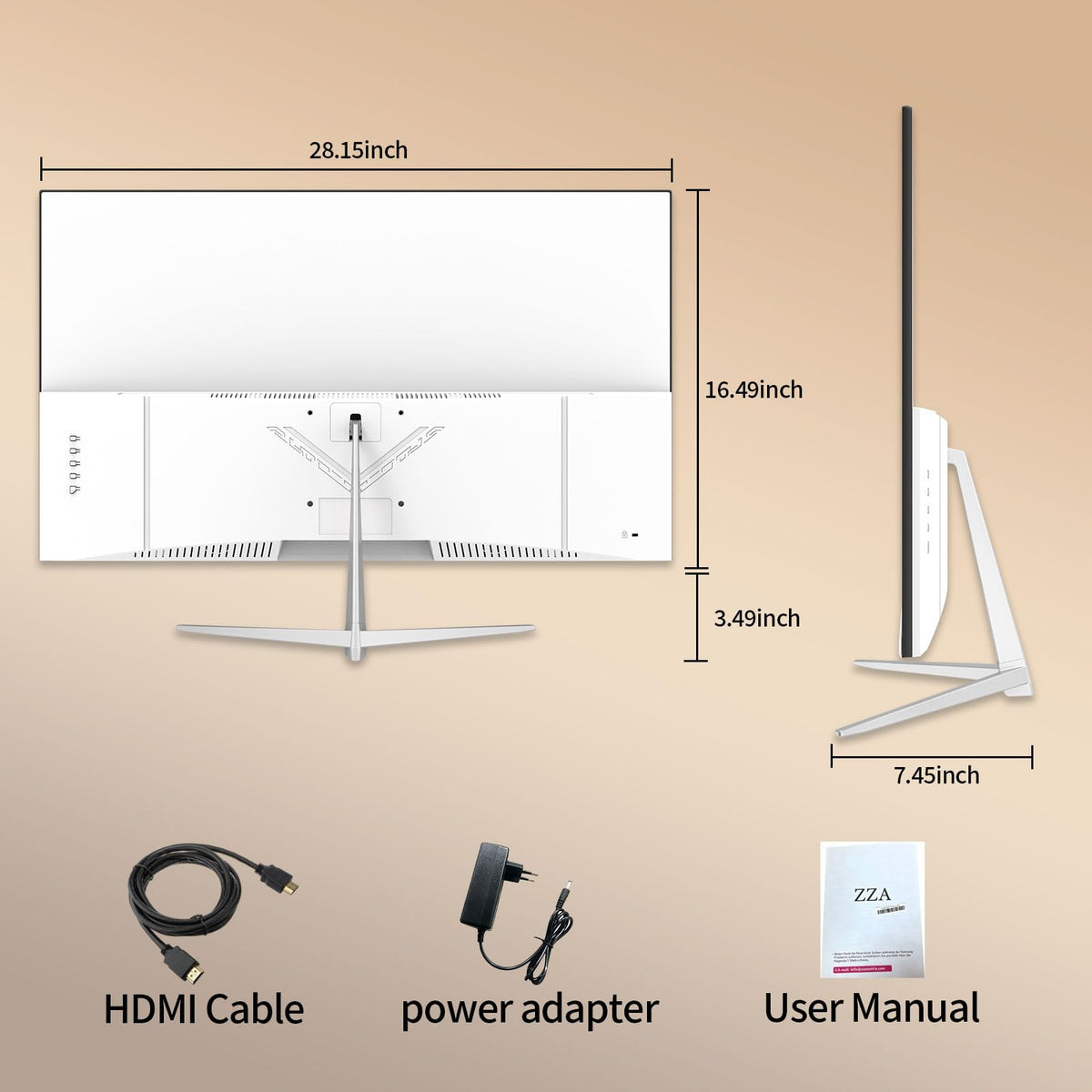 32 Inch Flat Computer Monitor 60Hz FHD 1080p VA White Q34633
