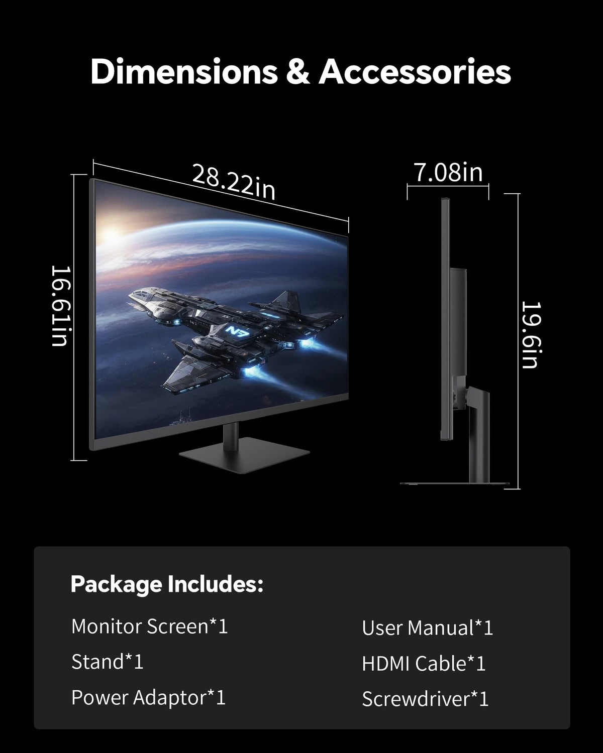 32 Inch 2K IPS 1440p Monitor with HDR10 D373092