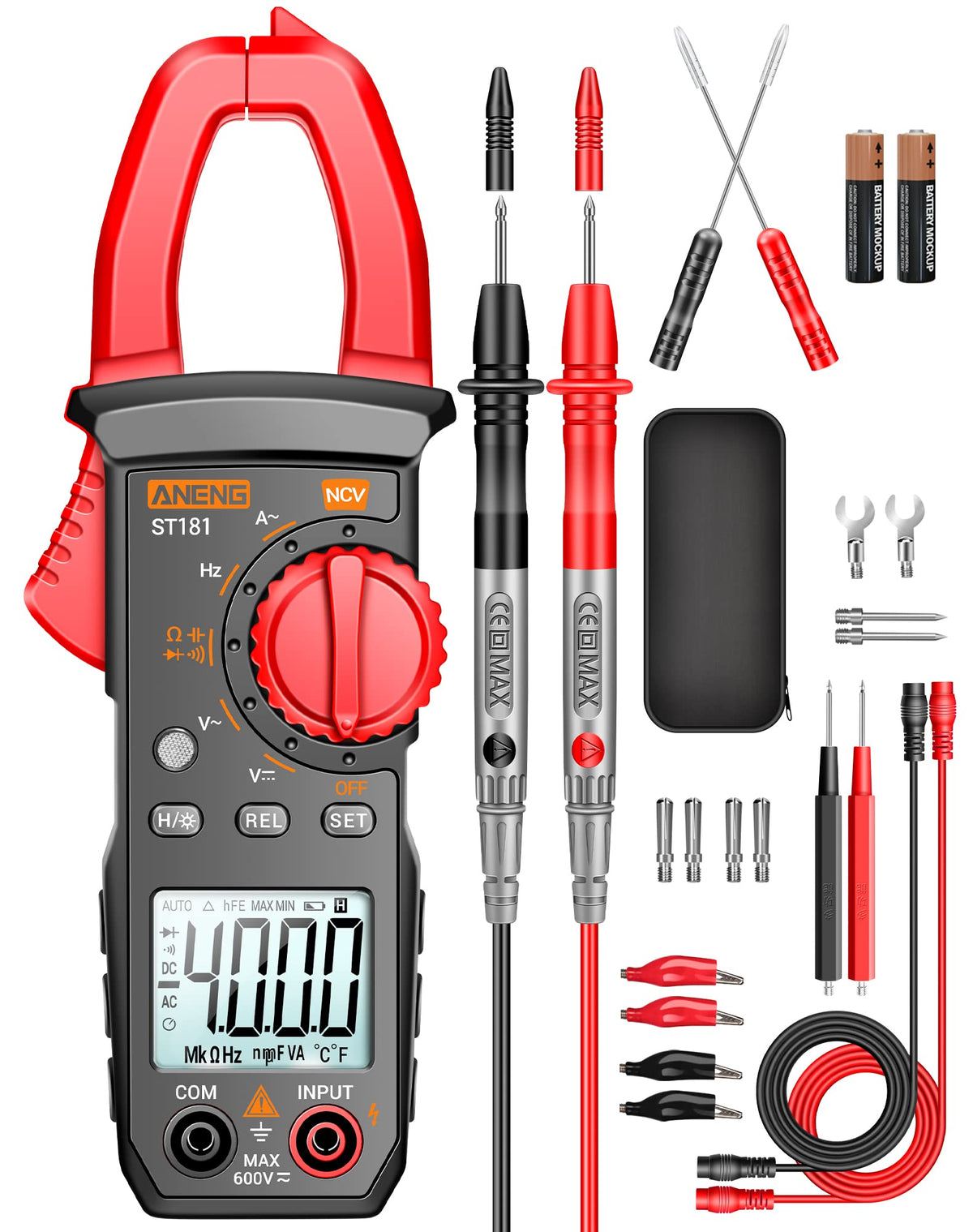 Digital Clamp Meter Multimeter Tester 4000 Count I175