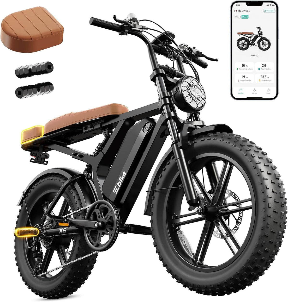 Electric Bike 48V 15 Ah Battery 2000W Peak Motor T5463