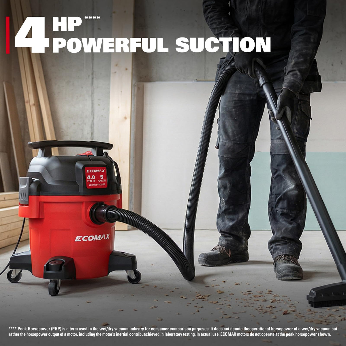 Ultra Quiet Wet and Dry 5 Gallon 4 HP Shop Vacuum L347