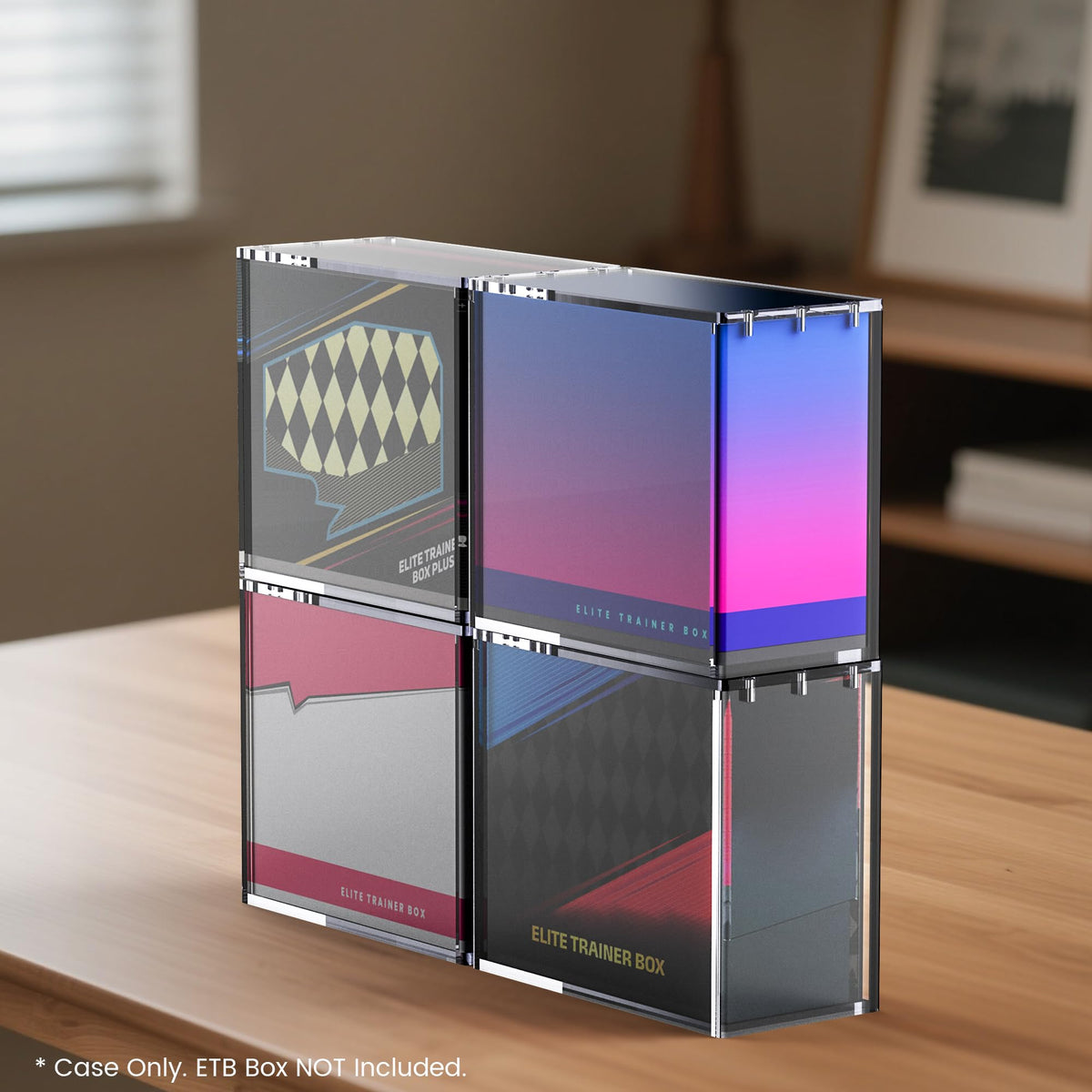 Clear Acrylic Display Boxes 3-Pack with Magnetic Lids J171