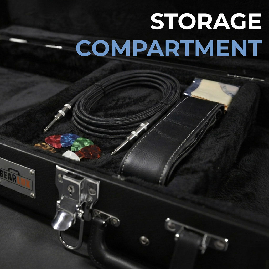 Black Bass Guitar Hard Case with Lock and Key J688598