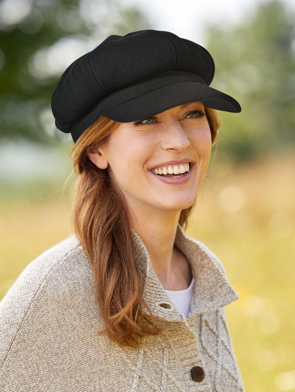Wool Blend Newsboy Cap M971