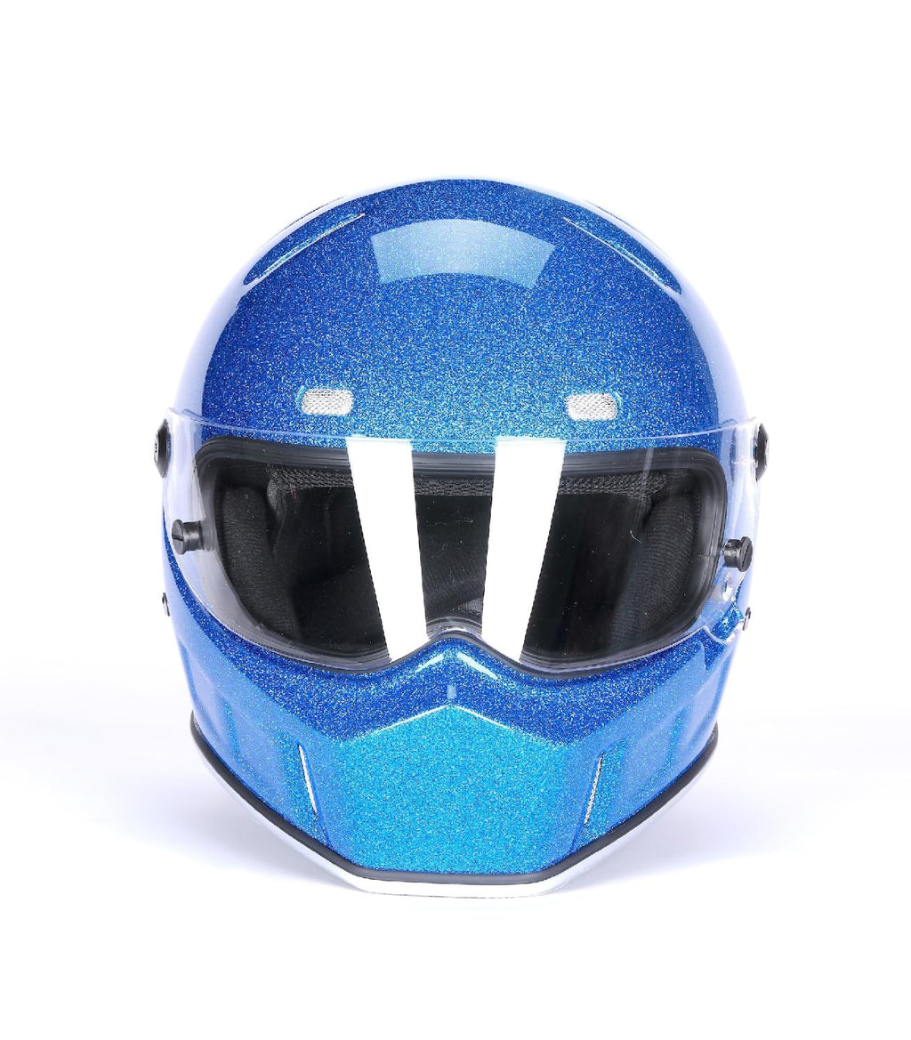 DOT Approved Fiberglass Full Face Motorcycle Helmet with Clear Visor D9134