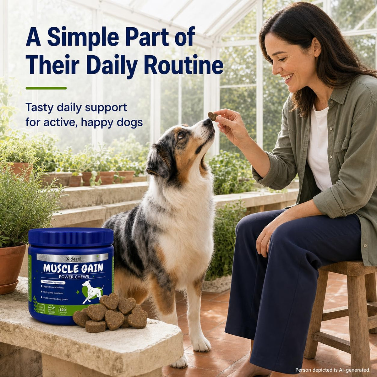 High Protein Muscle Support Soft Chews for Dogs, 120 Count D67986