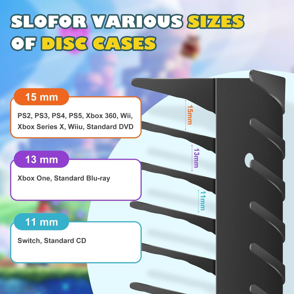 4 Pack Wall Mount DVD Storage Shelf R130500