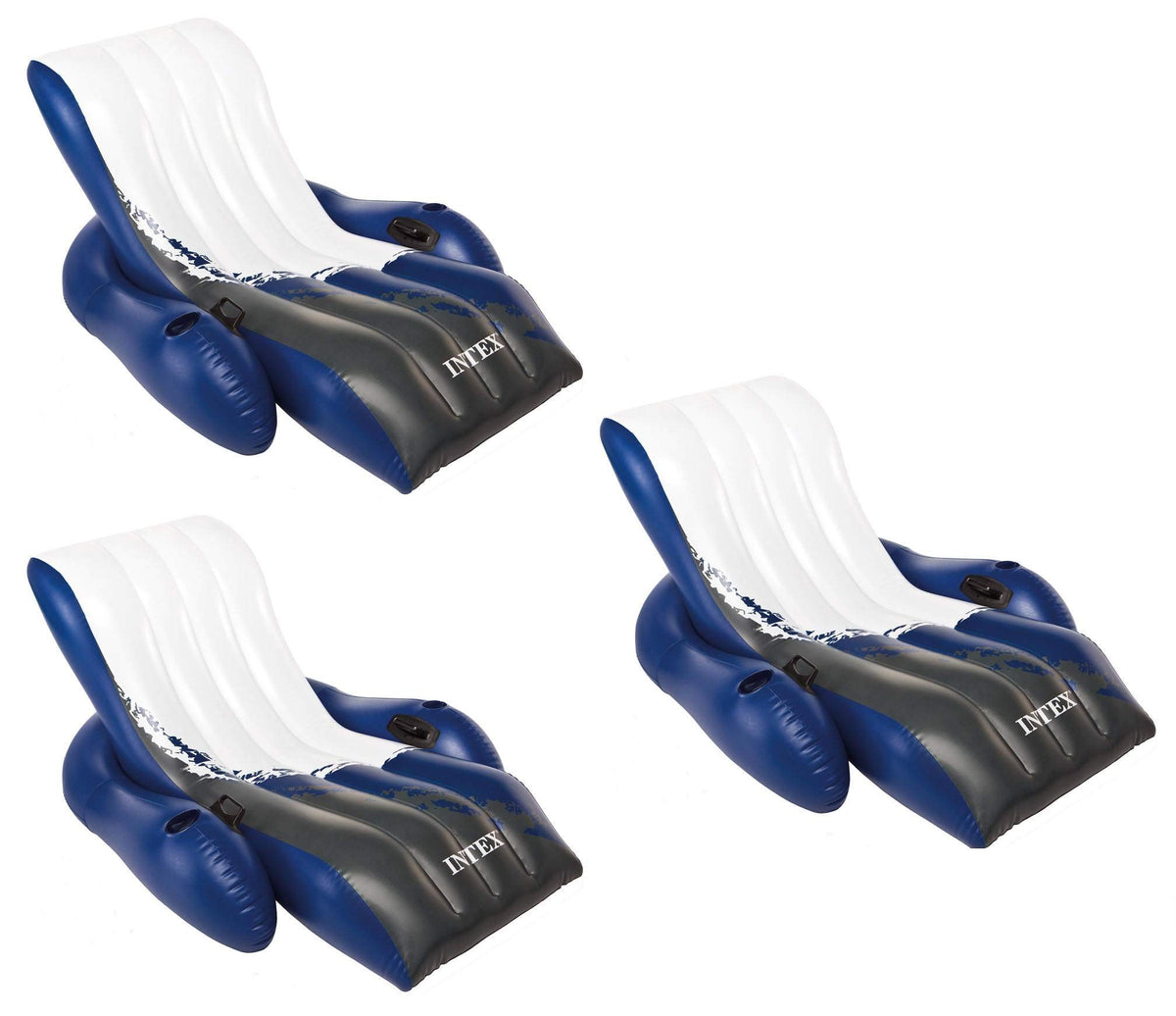 Inflatable Pool Lounge Chair 3-Pack L40754
