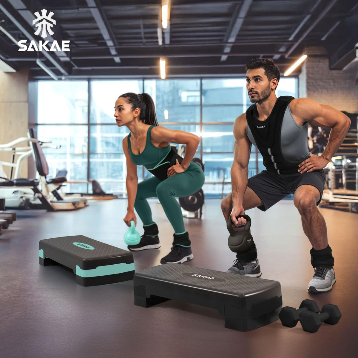 Adjustable Non-Slip Step Aerobics Platform Set X90245
