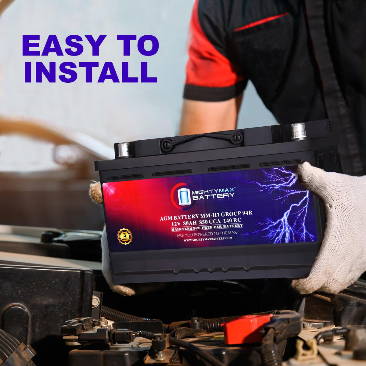 12V 80AH 850 CCA Replacement Battery B1566
