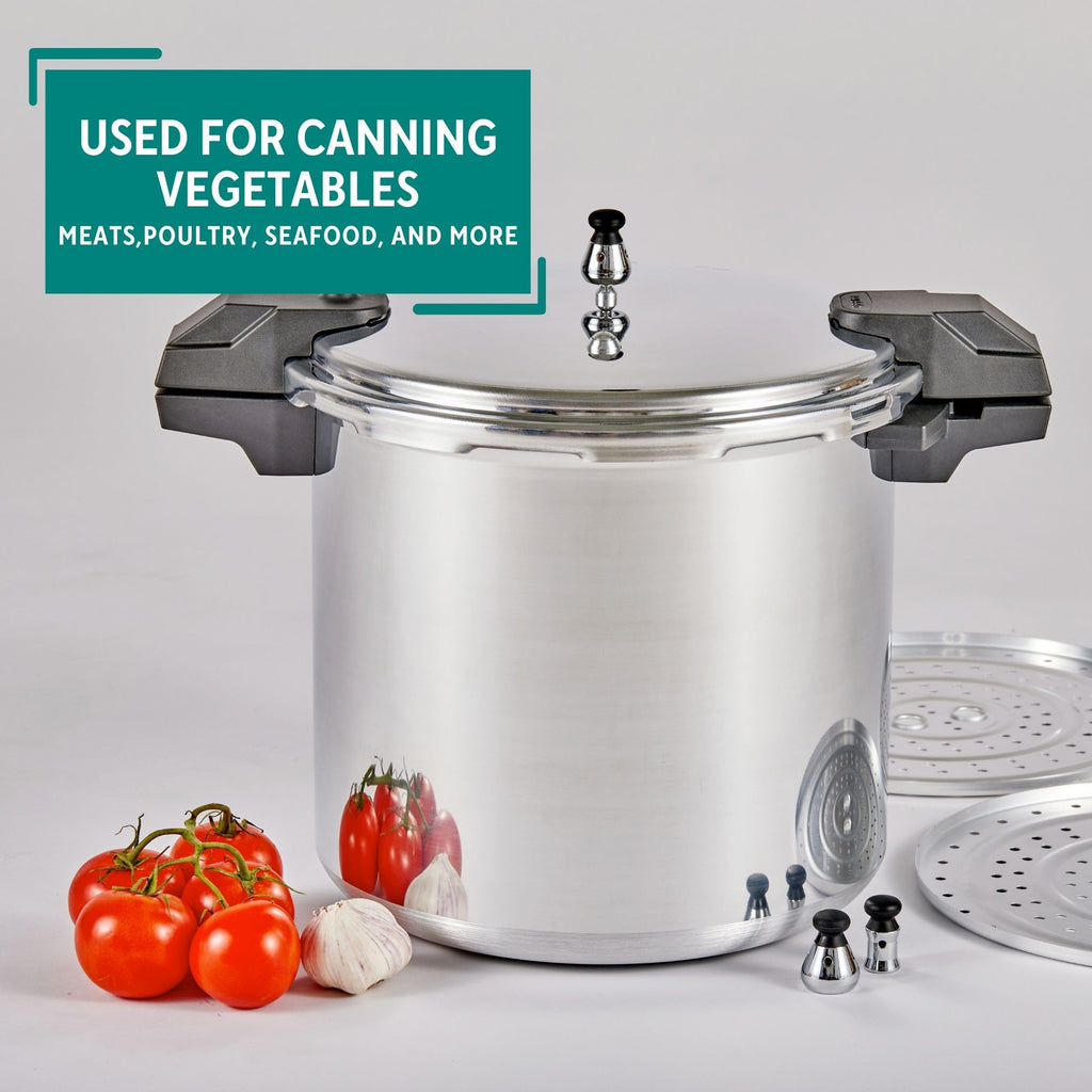 22 Qt Aluminum Pressure Canner with 3 Regulators J945