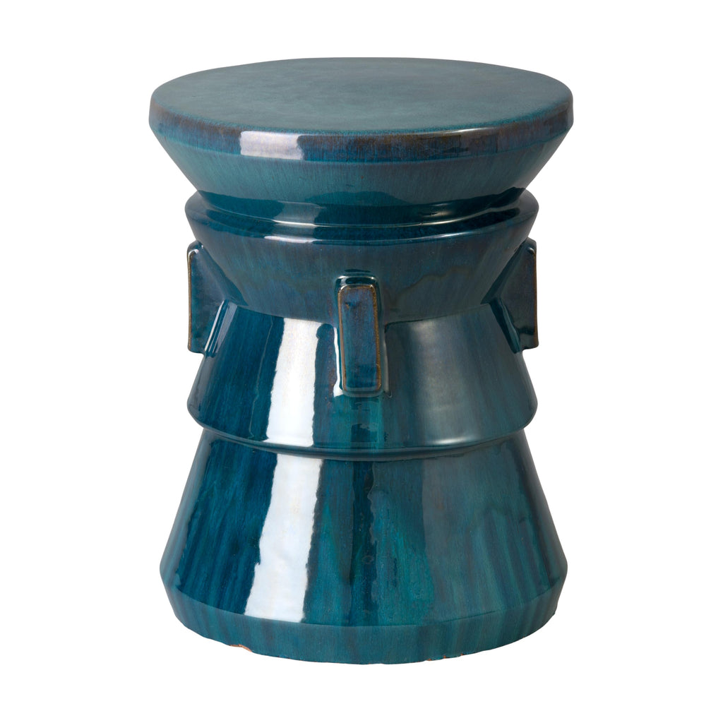 Four Handle Garden Seat Teal 14x18 H B983