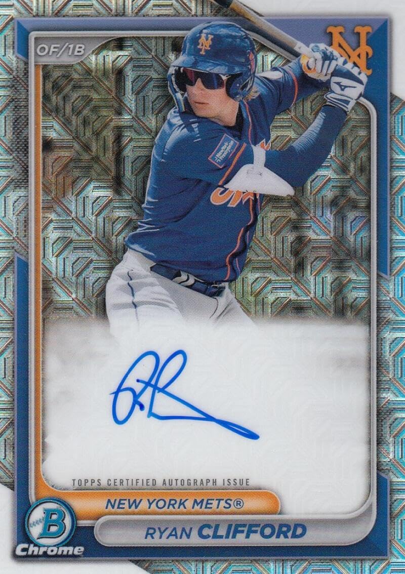2024 Bowman Chrome Mega Box Prospect Autograph Mojo Refractor Baseball Trading Card I558