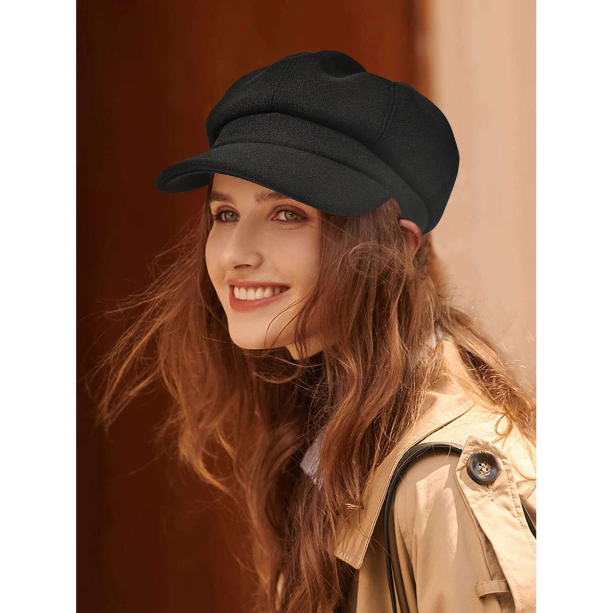 Wool Blend Newsboy Cap M971